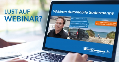 Webinarangebot Automoblie Sodermanns: Fahrzeugumbau & Führerschein mit Handicap