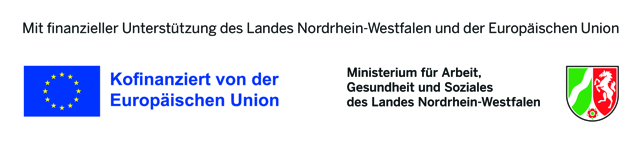 Mit finanzieller Unterstützung des Landes Nordrhein-Westfalen und des Europäischen Sozialfonds